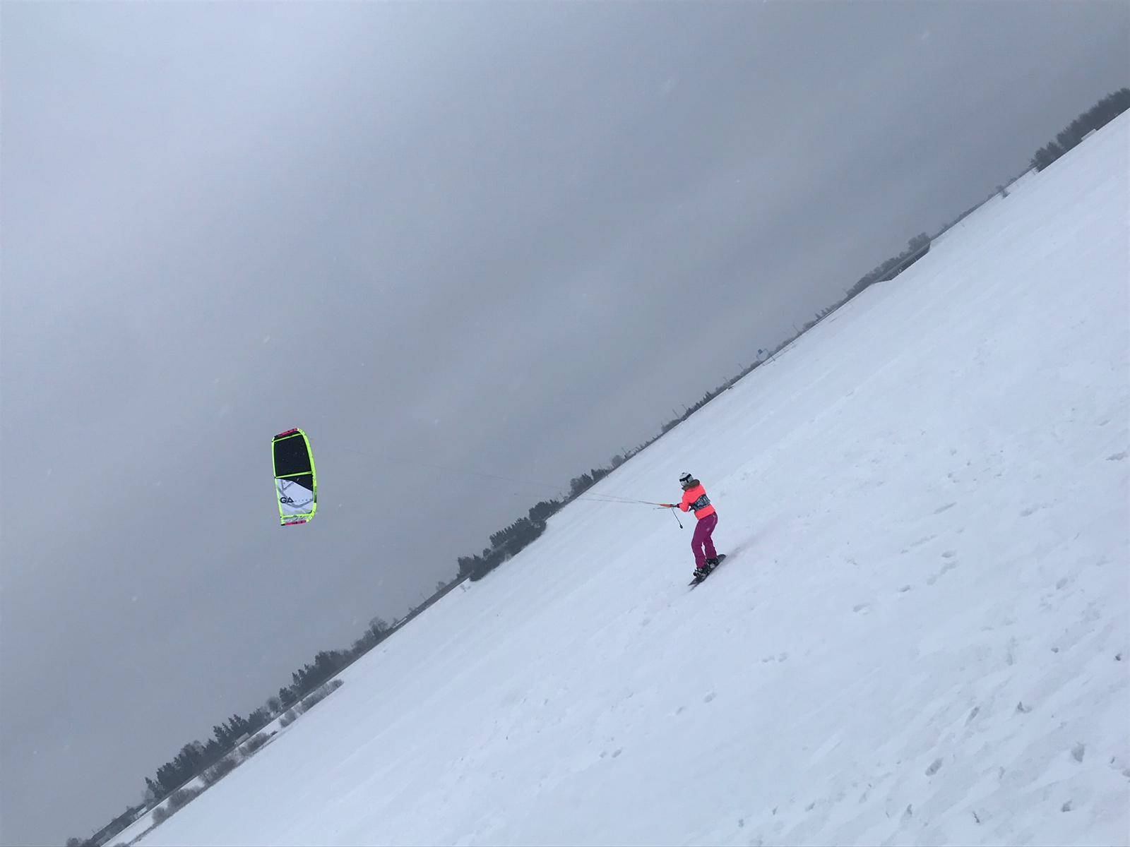 First time snowkiting - like it a lot